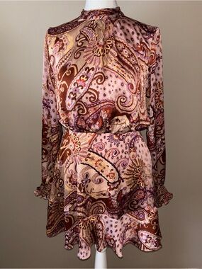 Fate Neutral Blush Polyester Dress-Soft Nude
